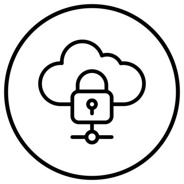 Veri Koruma Vektörü Simgesi Tasarım İllüstrasyonu