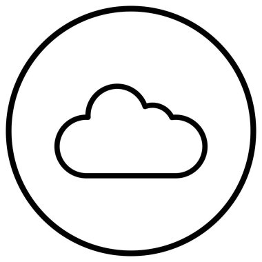 Bulut Vektörü Simgesi Tasarım İllüstrasyonu