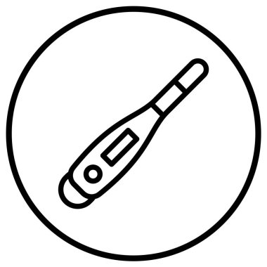 Termometre Vektör Simgesi Tasarım İllüstrasyonu