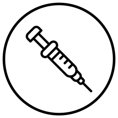 Şırınga Vektörü Simgesi Tasarım İllüstrasyonu