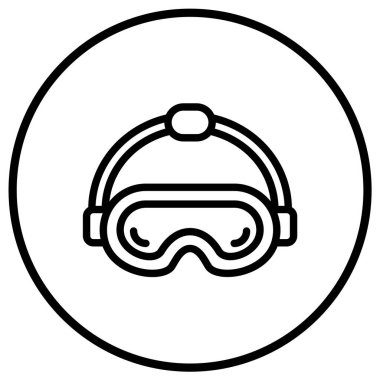 Güvenlik gözlükleri Vektör Simgesi Tasarım İllüstrasyonu