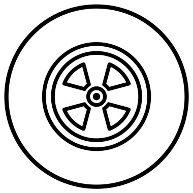 Nükleer Vektör Simgesi Tasarım İllüstrasyonu