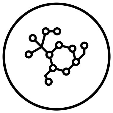 Molekül Vektör Simgesi Tasarım İllüstrasyonu