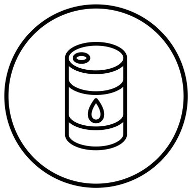 Namlu Vektörü Simgesi Tasarımı Çizimi