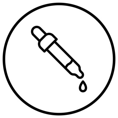 Pipette Vektör Simgesi Tasarım İllüstrasyonu