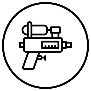 Su tabancası Vektör Simgesi Tasarım Çizimi