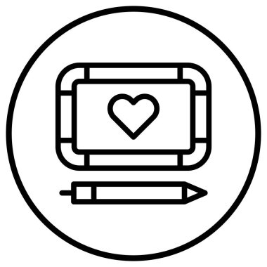 Manyetik Tahta Vektör Simgesi Tasarım İllüstrasyonu