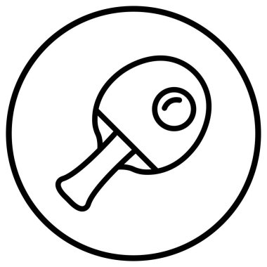 Ping pong Vektör Simgesi Tasarım İllüstrasyonu