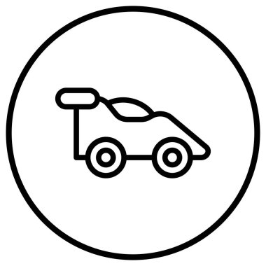 Araba Vektörü Simgesi Tasarım İllüstrasyonu