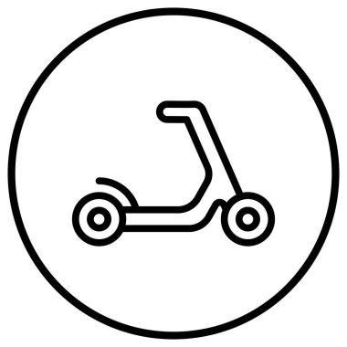 Scooter Vektör Simgesi Tasarım İllüstrasyonu