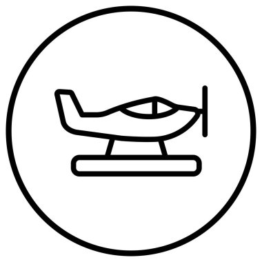 Düzlem Vektörü Simgesi Tasarım Çizimi