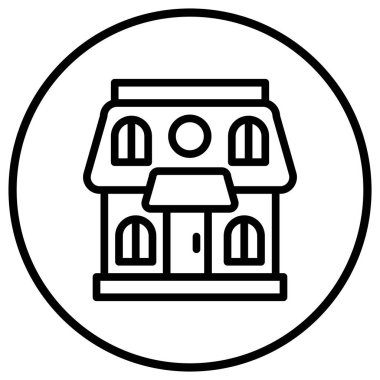 Bebek Evi Vektör Simgesi Tasarım Çizimi