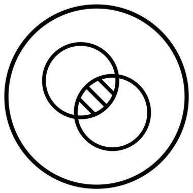 Kesişme Vektörü Simgesi Tasarım İllüstrasyonu