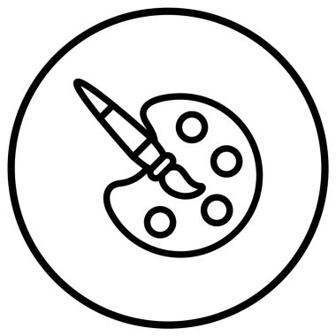 Renk paleti Vektör Simgesi Tasarım İllüstrasyonu