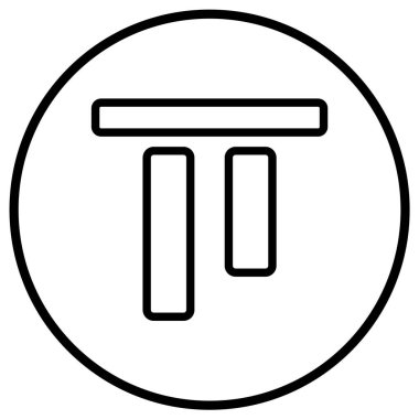 Üst Hizalama Vektörü Simge Tasarımı İllüstrasyonu