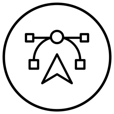 Çapa aracı Vektör Simgesi Tasarım İllüstrasyonu