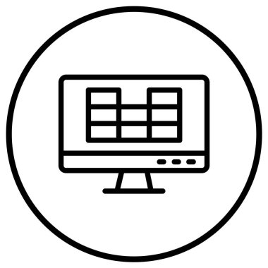 Sütun Vektörü Simgesi Tasarım İllüstrasyonu