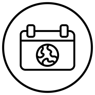 Dünya Günü Vektör Simgesi Tasarım İllüstrasyonu