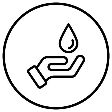 Su Vektörü Simgesi Tasarım İllüstrasyonunu Kaydet