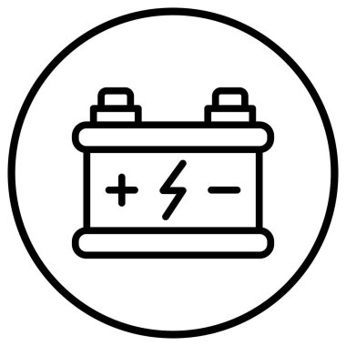 Araba aküsü Vektör Simgesi Tasarım ResmiComment