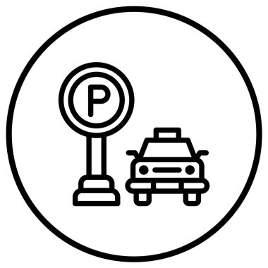 Park Vektörü Simgesi Tasarım İllüstrasyonu