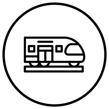Tren Vektörü Simgesi Tasarım İllüstrasyonu