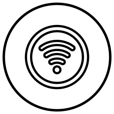 Wiifi, Vektör Simgesi Tasarım İllüstrasyonu 'na sinyal gönderiyor