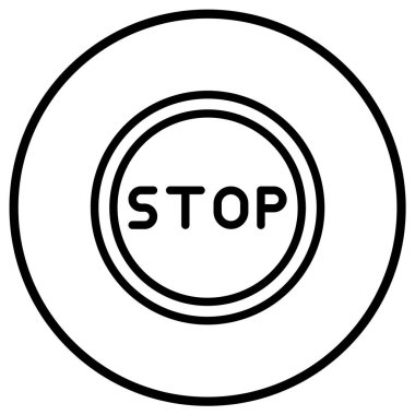 Vektör Simgesi Tasarımı Resmini Durdur