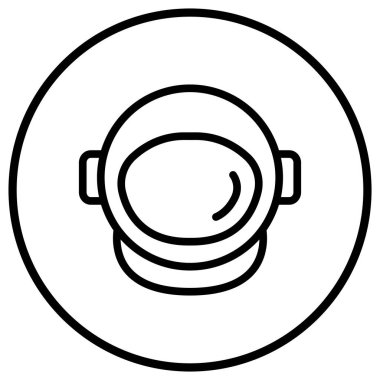 Astronot miğferi Vektör Simgesi Tasarım İllüstrasyonu