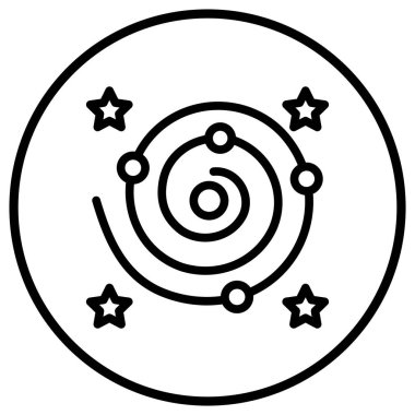 Galaxy Vektör Simgesi Tasarım İllüstrasyonu