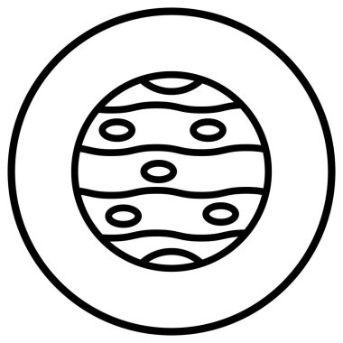 Jüpiter Vektör Simgesi Tasarım İllüstrasyonu