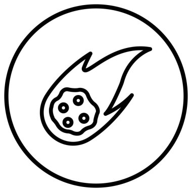 Kuyrukluyıldız Vektörü Simgesi Tasarım İllüstrasyonu