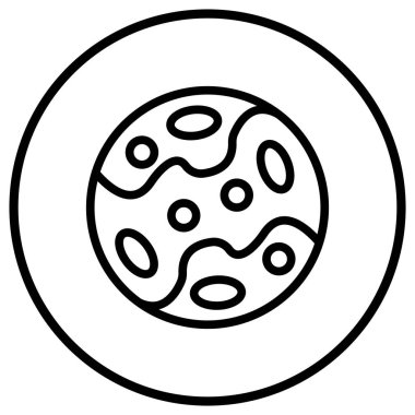 Plüton Vektör Simgesi Tasarım İllüstrasyonu