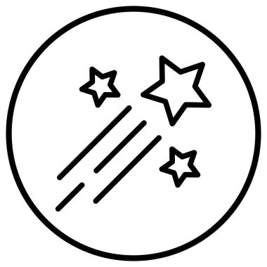 Kayan yıldızlar Vektör Simgesi Tasarım İllüstrasyonu