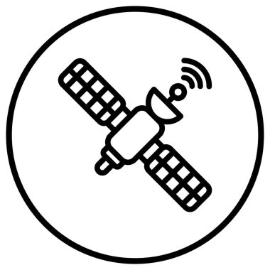 Uydu Vektör Simgesi Tasarım İllüstrasyonu