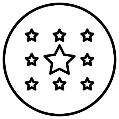 Yıldız Vektörü Simgesi Tasarım İllüstrasyonu