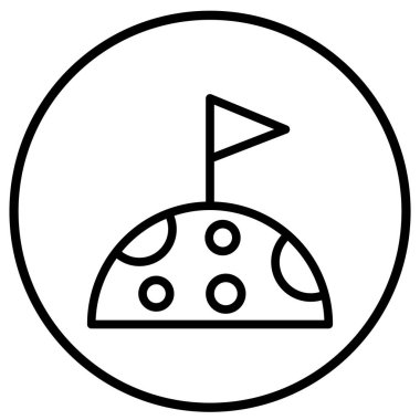 Bayrak Vektörü Simgesi Tasarım İllüstrasyonu