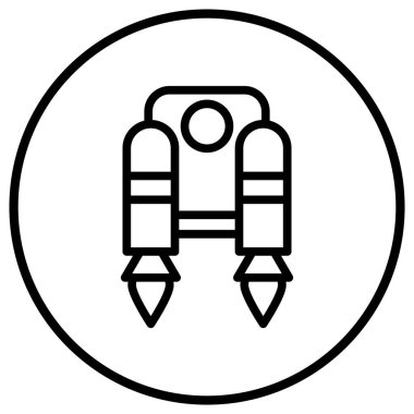 Jetpack Vektör Simgesi Tasarım İllüstrasyonu