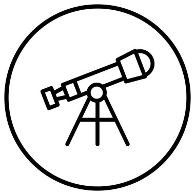 Teleskop Vektör Simgesi Tasarım İllüstrasyonu