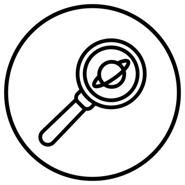 Keşif Vektörü Simgesi Tasarım İllüstrasyonu