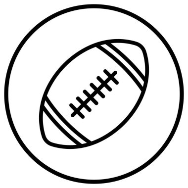 Rugby Vektör Simgesi Tasarım İllüstrasyonu