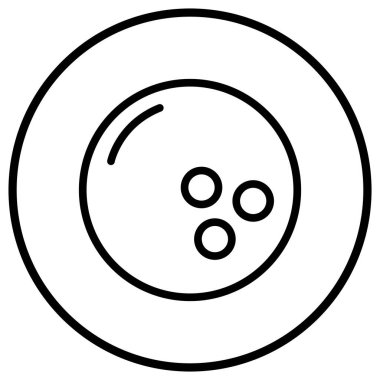 Bowling topu Vektör Simgesi Tasarım İllüstrasyonu