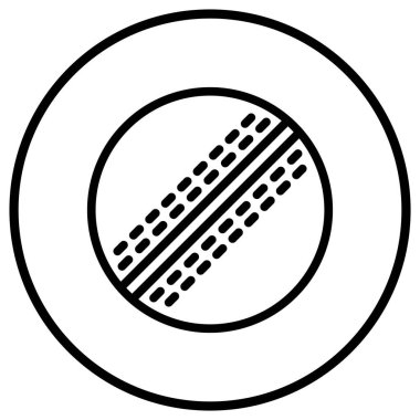 Kriket topu Vektör Simgesi Tasarım İllüstrasyonu