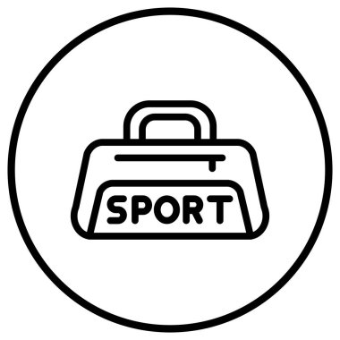 Spor çantası Vektör Simgesi Tasarım İllüstrasyonu