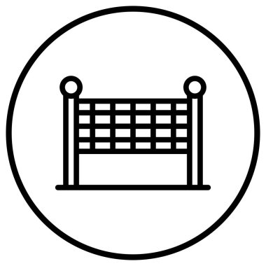 Tenis kortu Vektör Simgesi Tasarım İllüstrasyonu