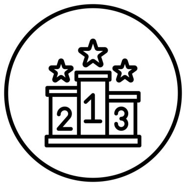 Podyum Vektör Simgesi Tasarım İllüstrasyonu