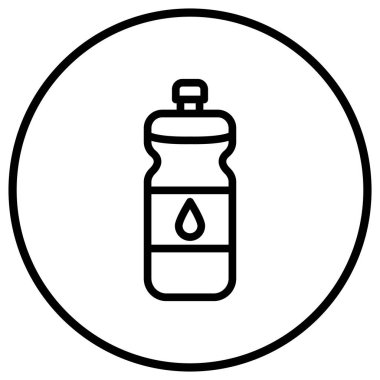 Su Şişesi Vektör Simgesi Tasarım Çizimi