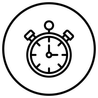 Stopwatch Vektör Simgesi Tasarım İllüstrasyonu