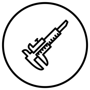 Kaliper Vektör Simgesi Tasarım İllüstrasyonu