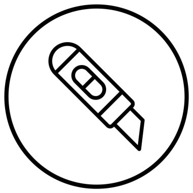 Kesici Vektör Simgesi Tasarım İllüstrasyonu